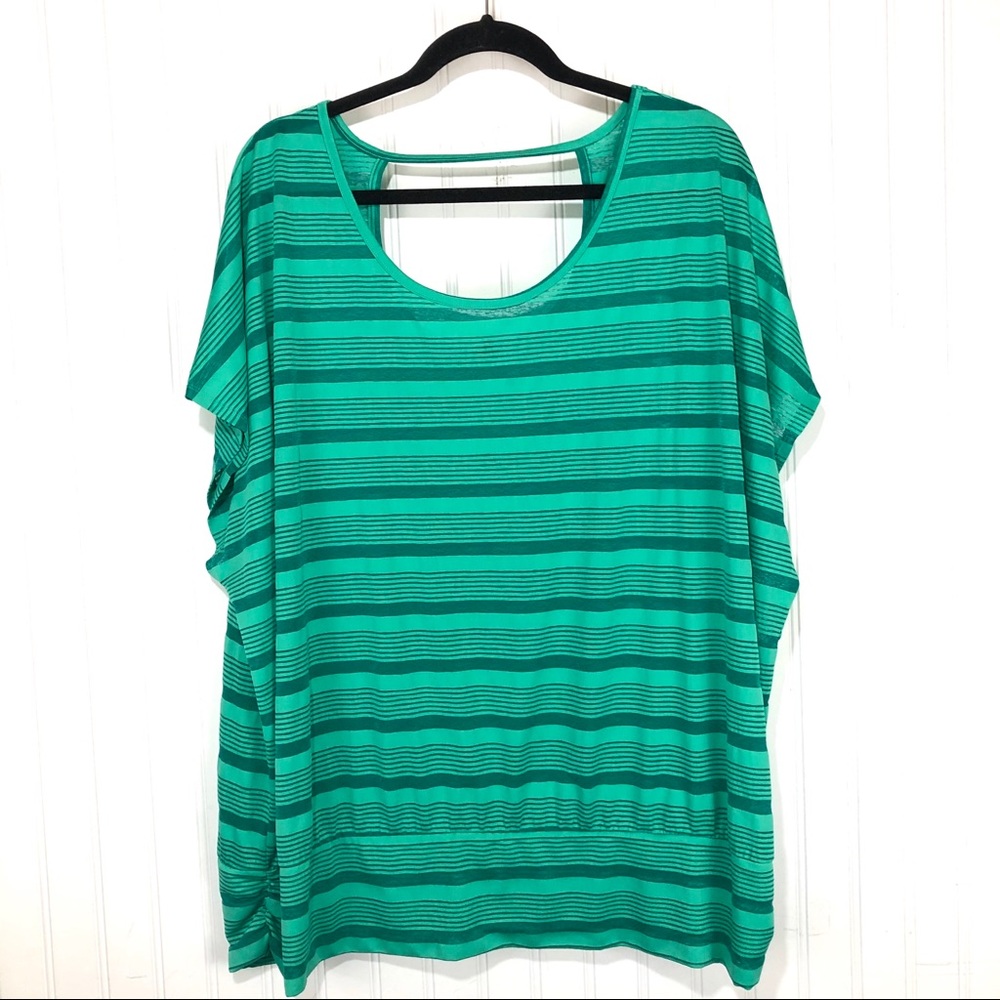 Lane Bryant Striped Tee Top 26 28